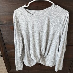 Gray Women's Twist Front Top